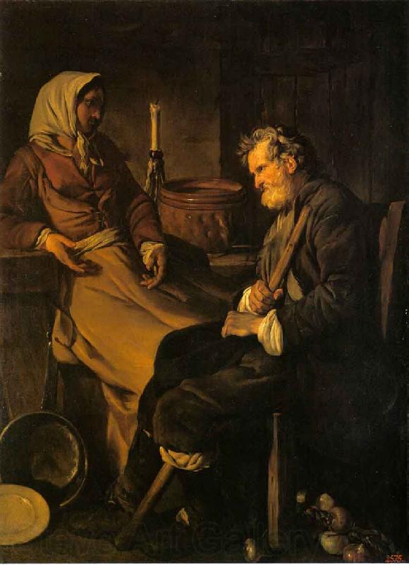 Jean-Baptiste marie pierre Old Man in the Kitchen Norge oil painting art